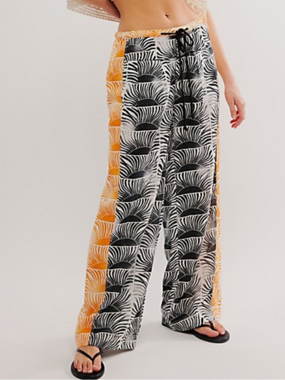Free People Hudson Canyon Print Wide Leg Pants.